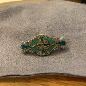 Catherine Popesco enamel rhinestone pin brooch